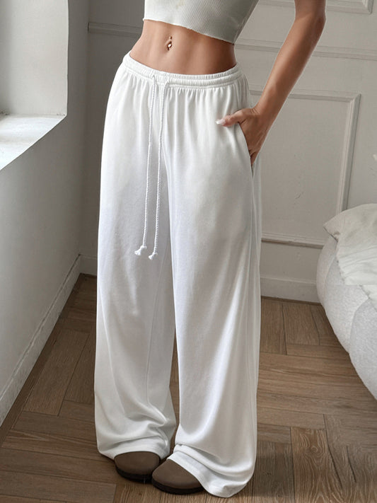 Casual strappy wide-leg pants